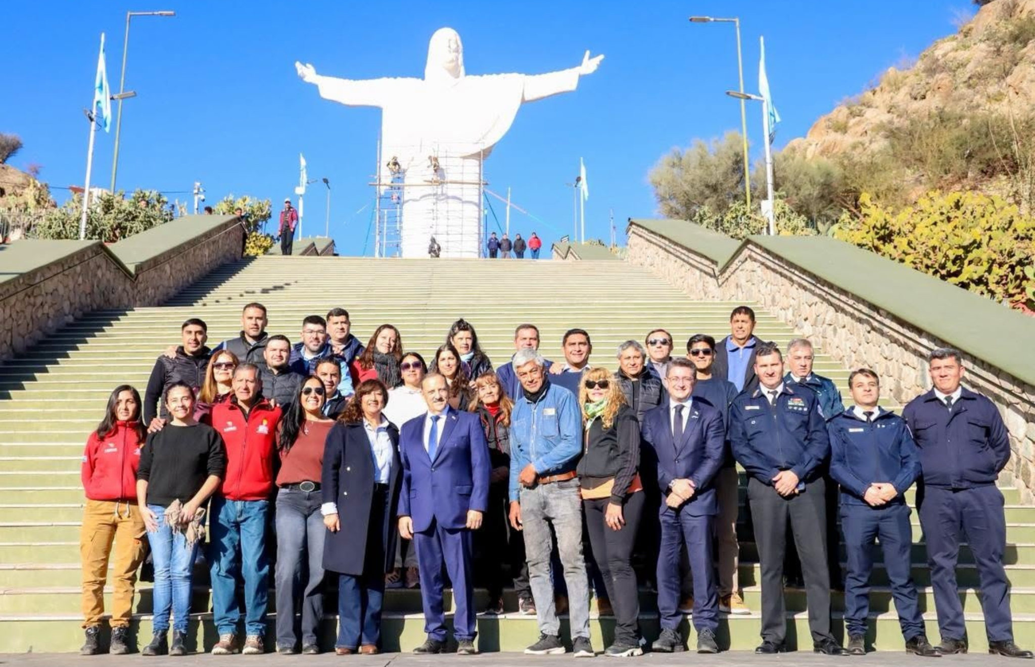 QUINTELA SUPERVISÓ LA OBRA DE PUESTA EN VALOR DEL CRISTO DE PORTEZUELO