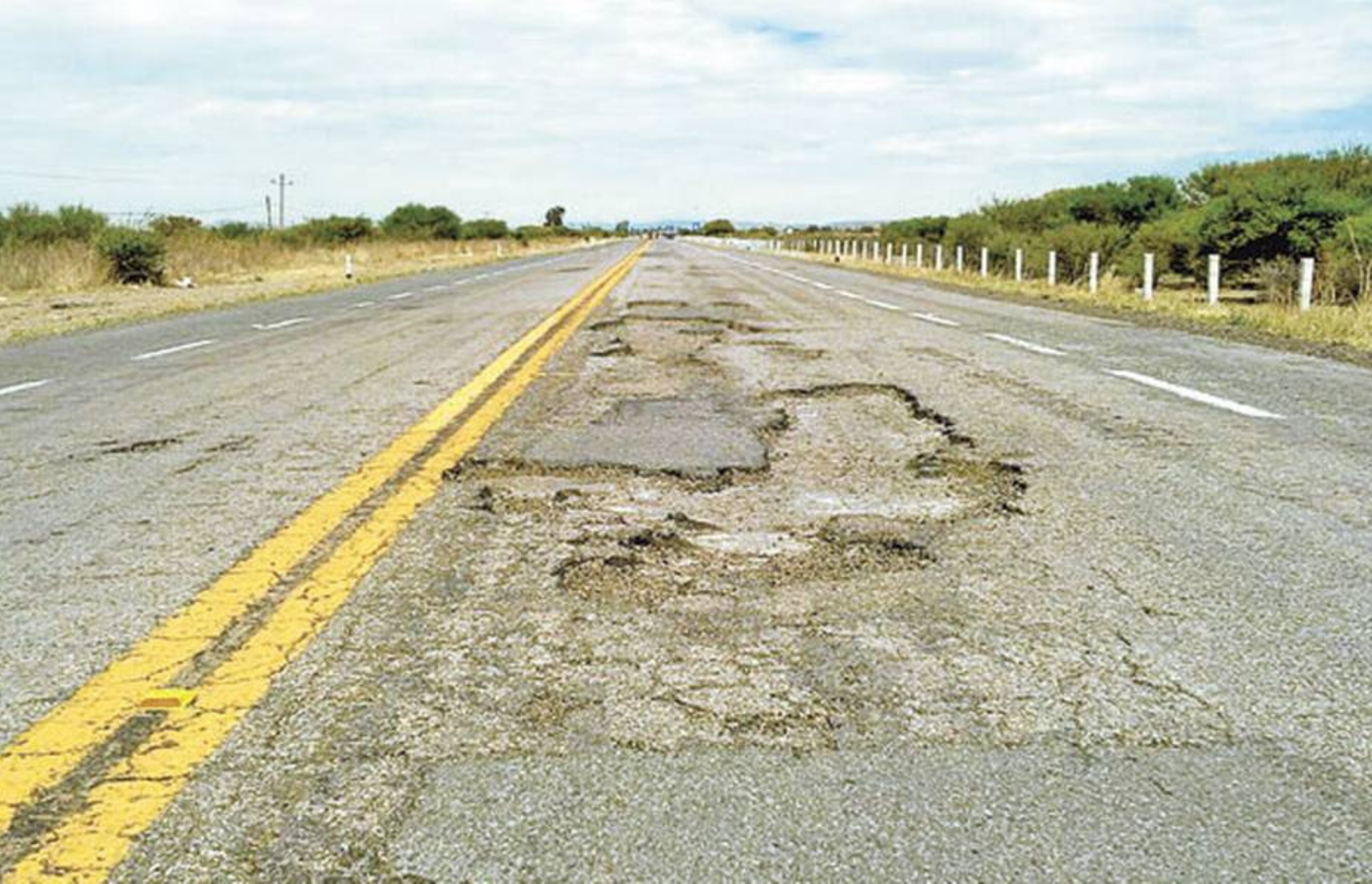 ADVIERTEN QUE EL 75% DE LAS RUTAS NACIONALES SE ENCUENTRAN EN MAL ESTADO